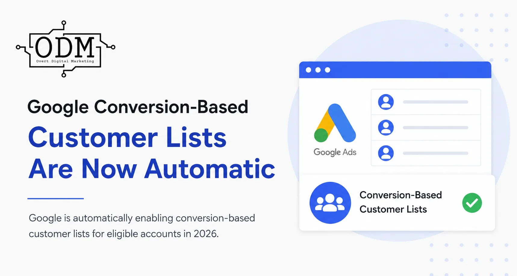 Google Conversion Based Customer Lists